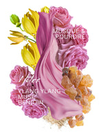 MUSC parfum musqué, poudré et doux. desodorisant garde robe et parfum de maison. fondnat parfumé d'interieur. fondant pour bruleur