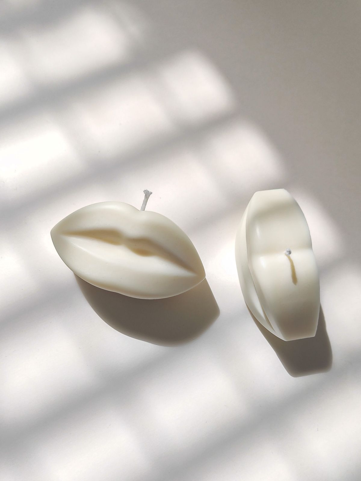 Bougie forme de bouche, objet déco poétique et raffinée.